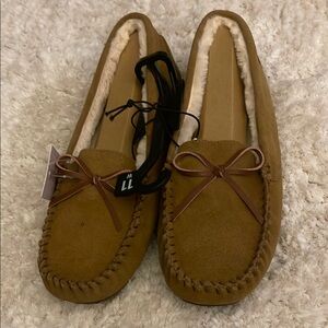Cozy Tan Moccasins Size 11Wide